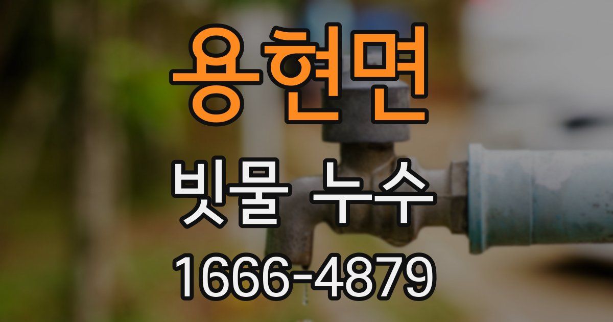 용현면 빗물 누수