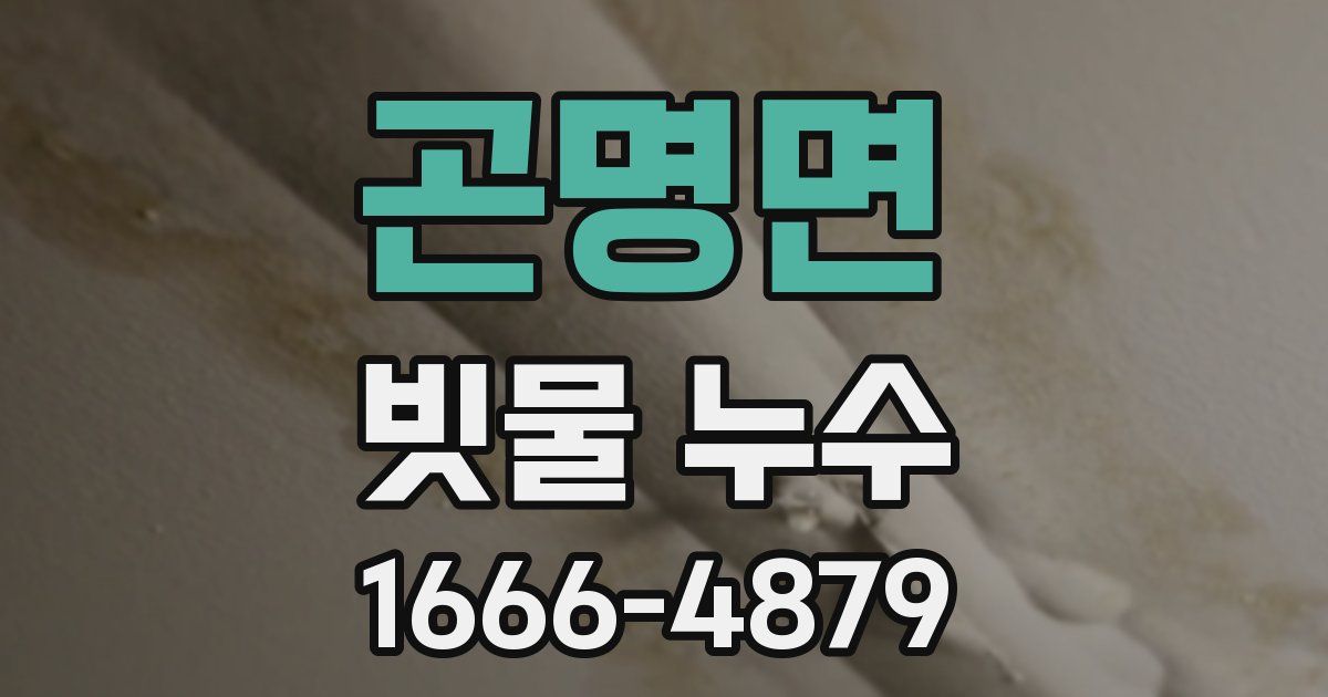 곤명면 빗물 누수