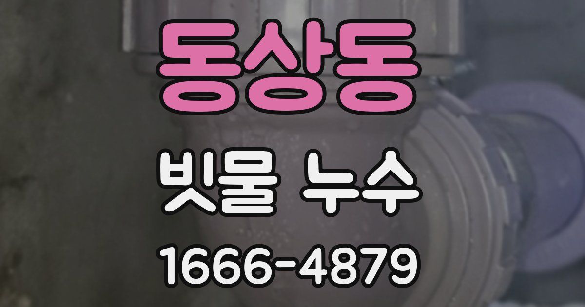 동상동 빗물 누수