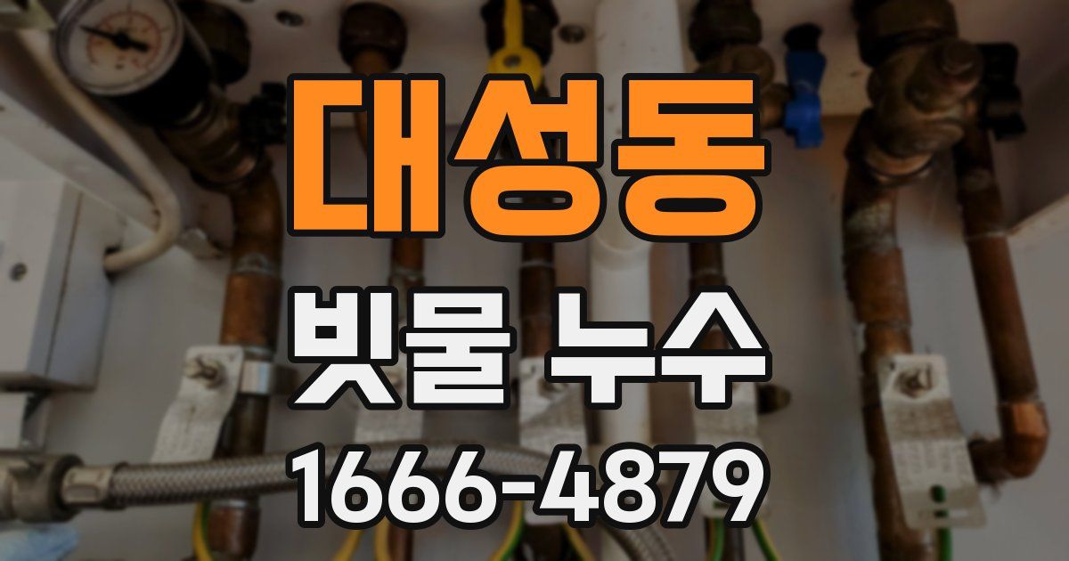 대성동 빗물 누수