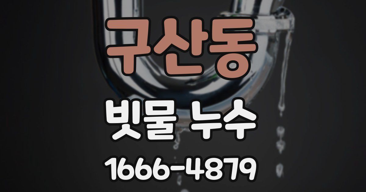 구산동 빗물 누수