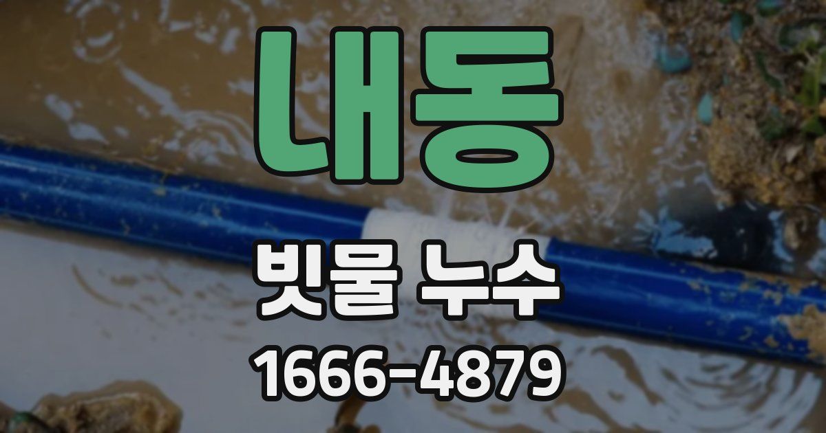 내동 빗물 누수