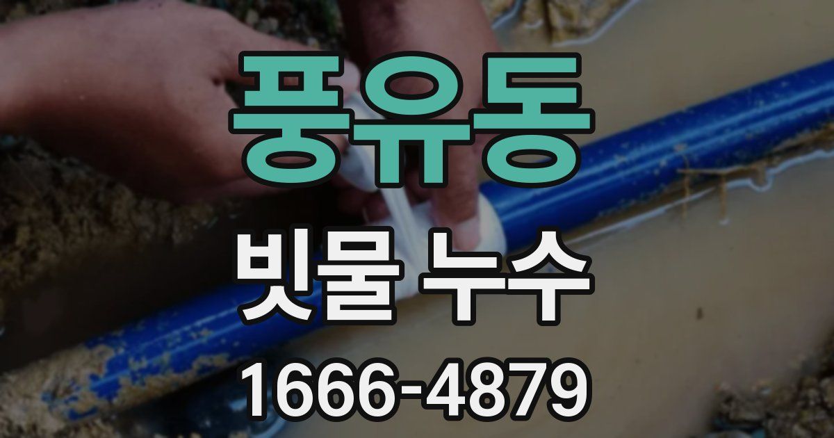 풍유동 빗물 누수