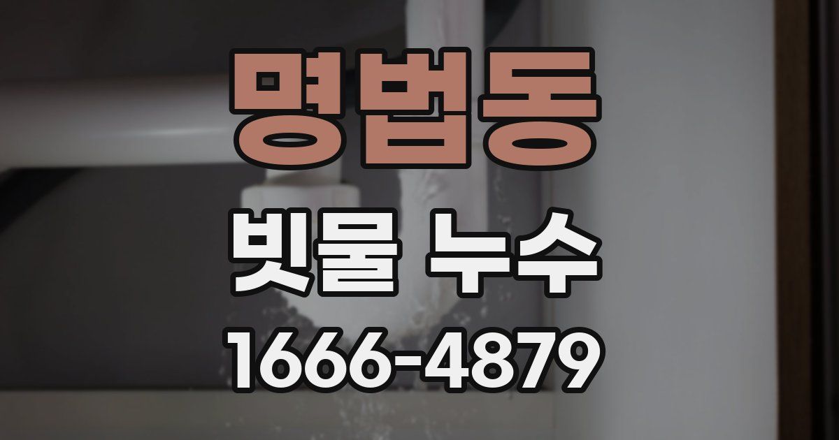 명법동 빗물 누수