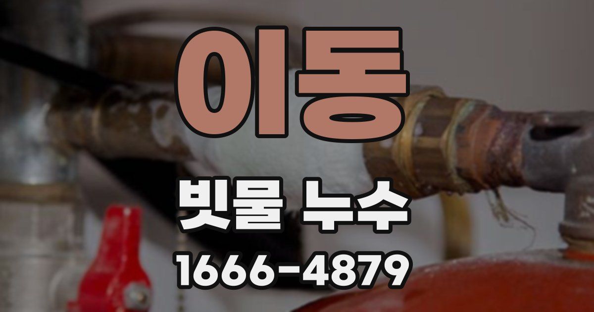이동 빗물 누수