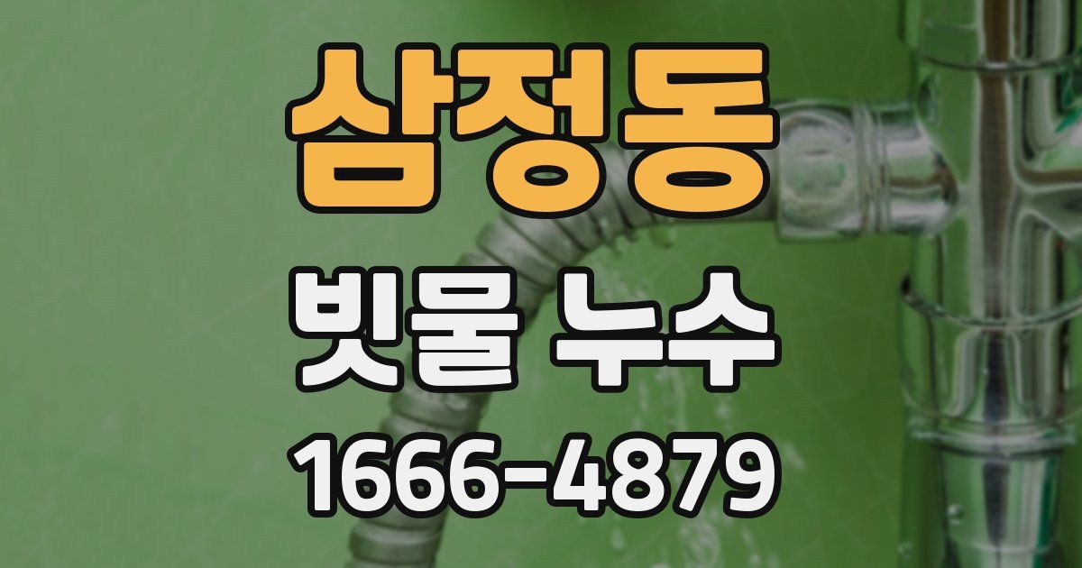 삼정동 빗물 누수