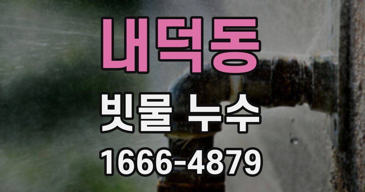 내덕동 빗물 누수
