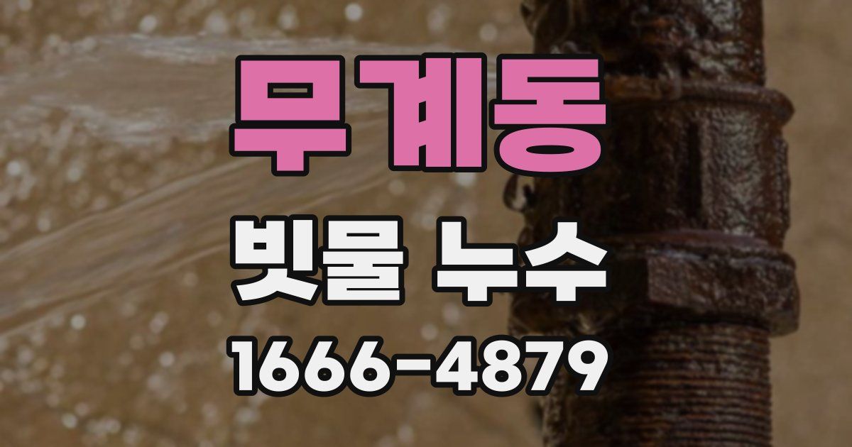 무계동 빗물 누수