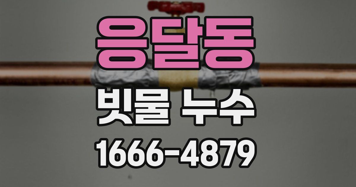 응달동 빗물 누수