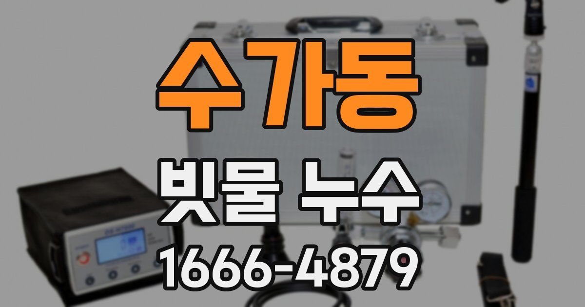 수가동 빗물 누수