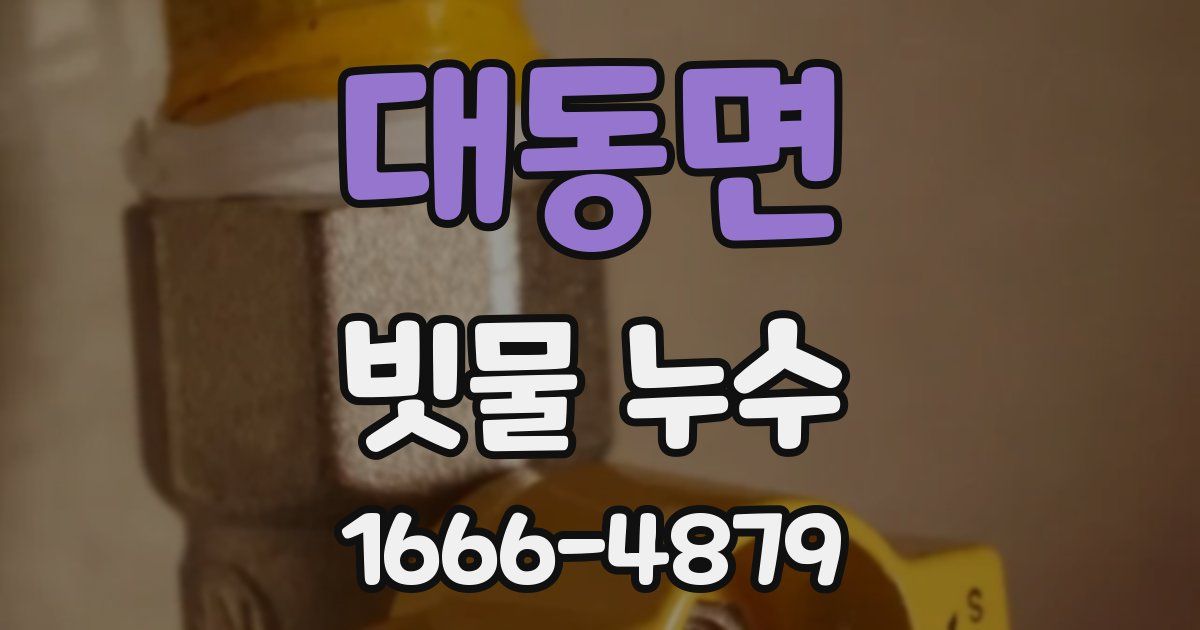 대동면 빗물 누수
