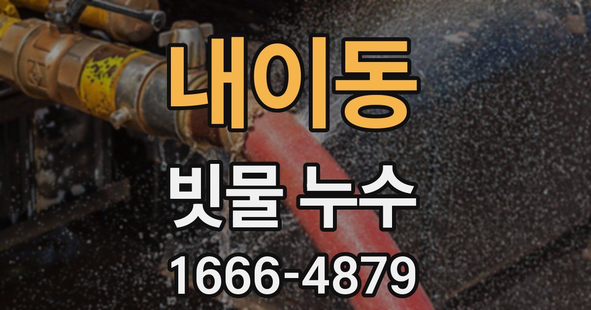 내이동 빗물 누수