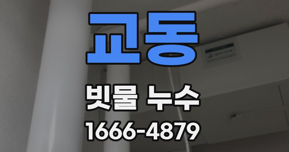 교동 빗물 누수