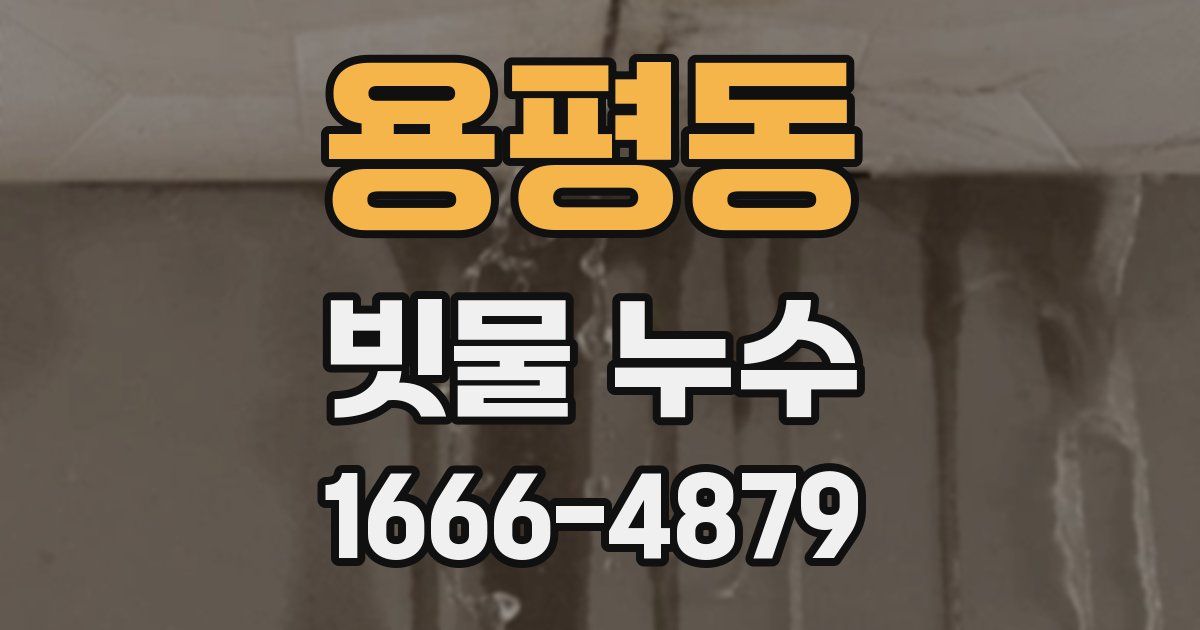 용평동 빗물 누수