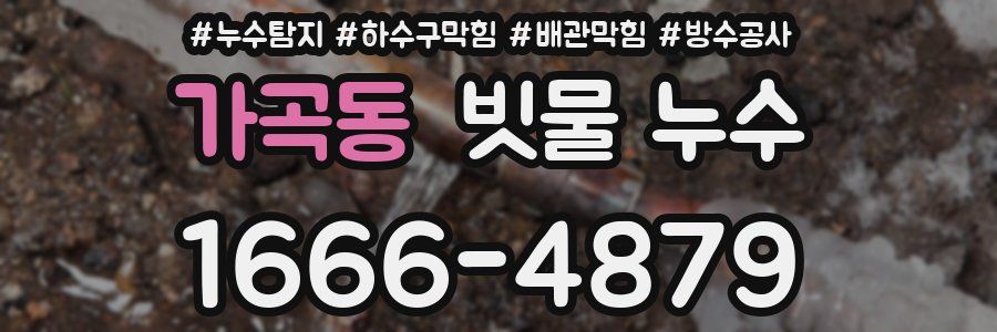 가곡동 빗물 누수