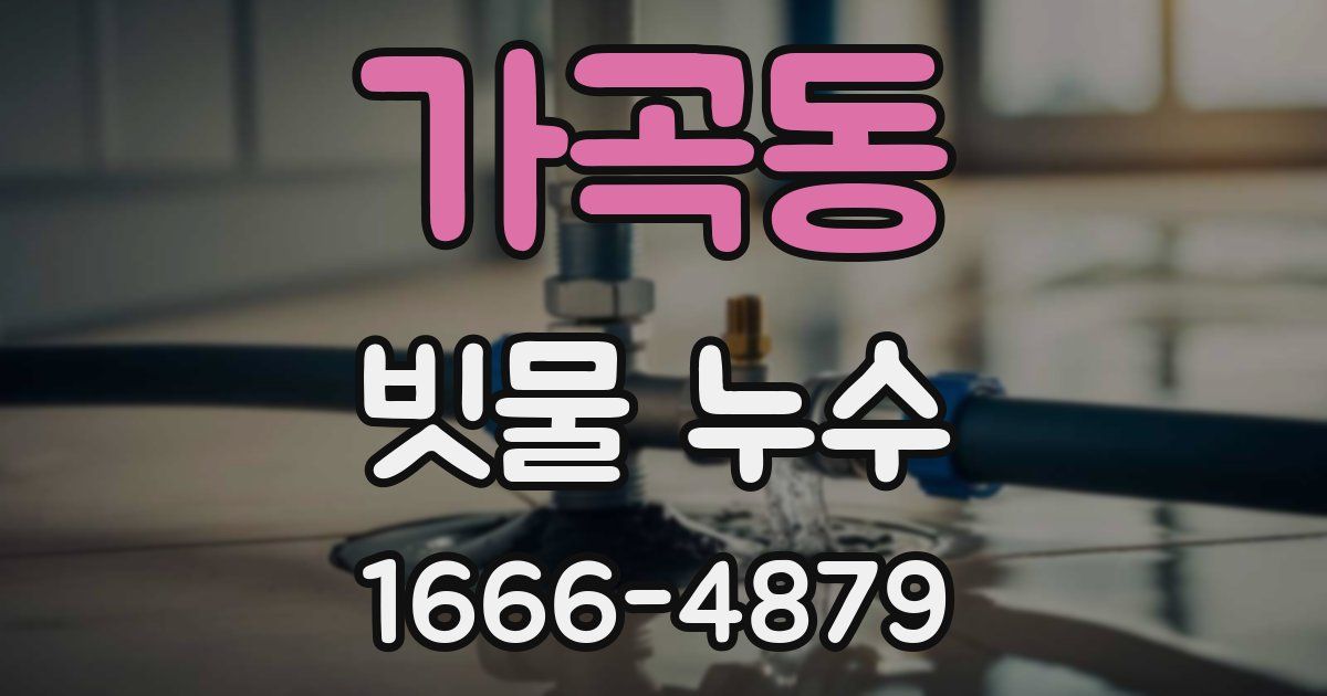 가곡동 빗물 누수
