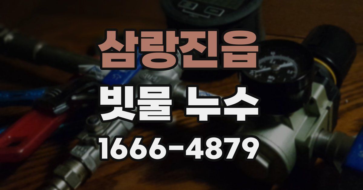 삼랑진읍 빗물 누수