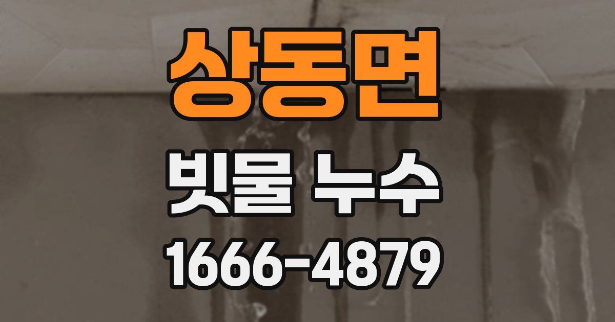 상동면 빗물 누수