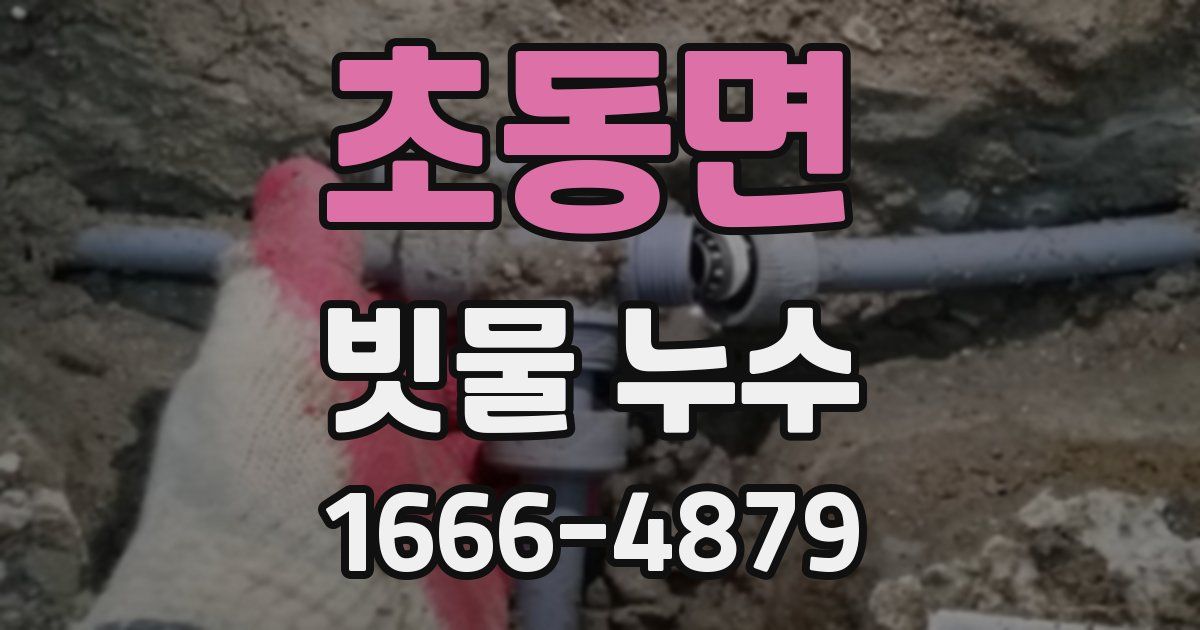 초동면 빗물 누수