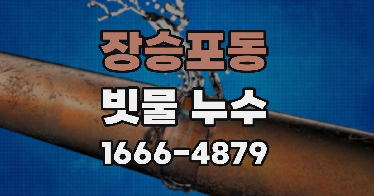 장승포동 빗물 누수