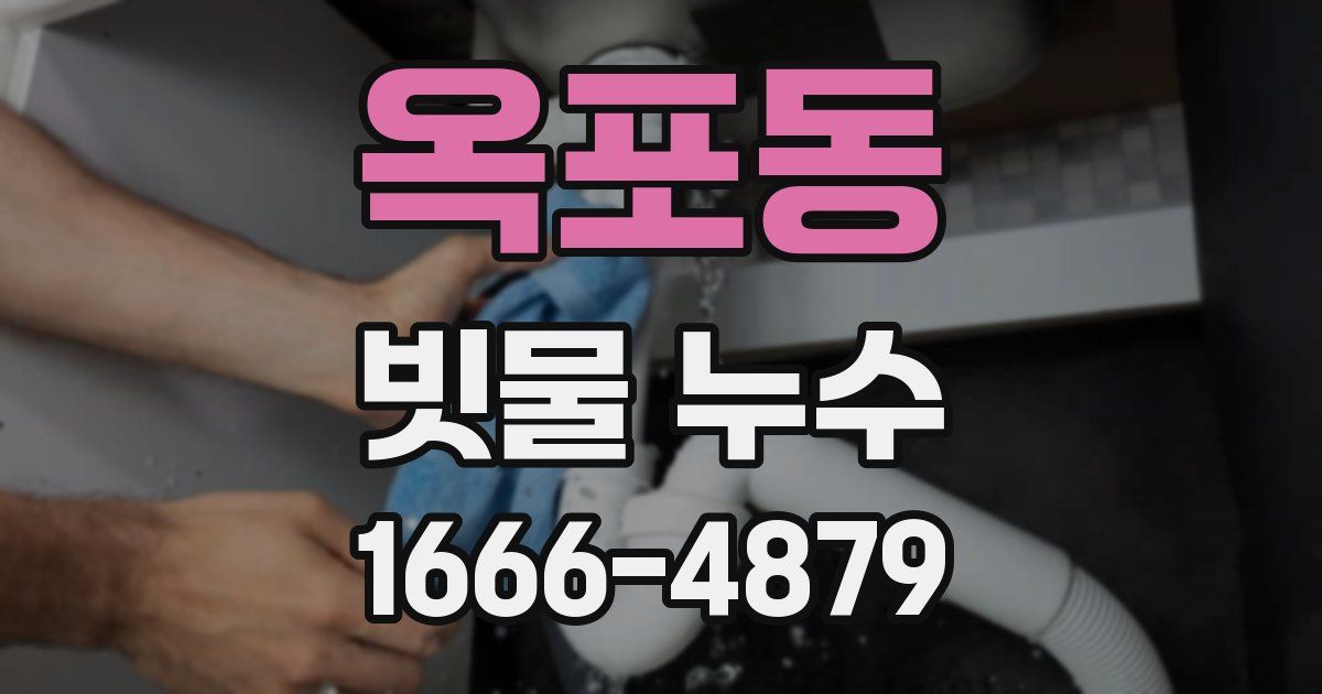 옥포동 빗물 누수