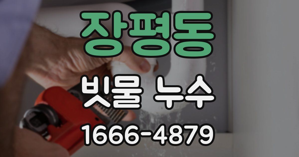 장평동 빗물 누수
