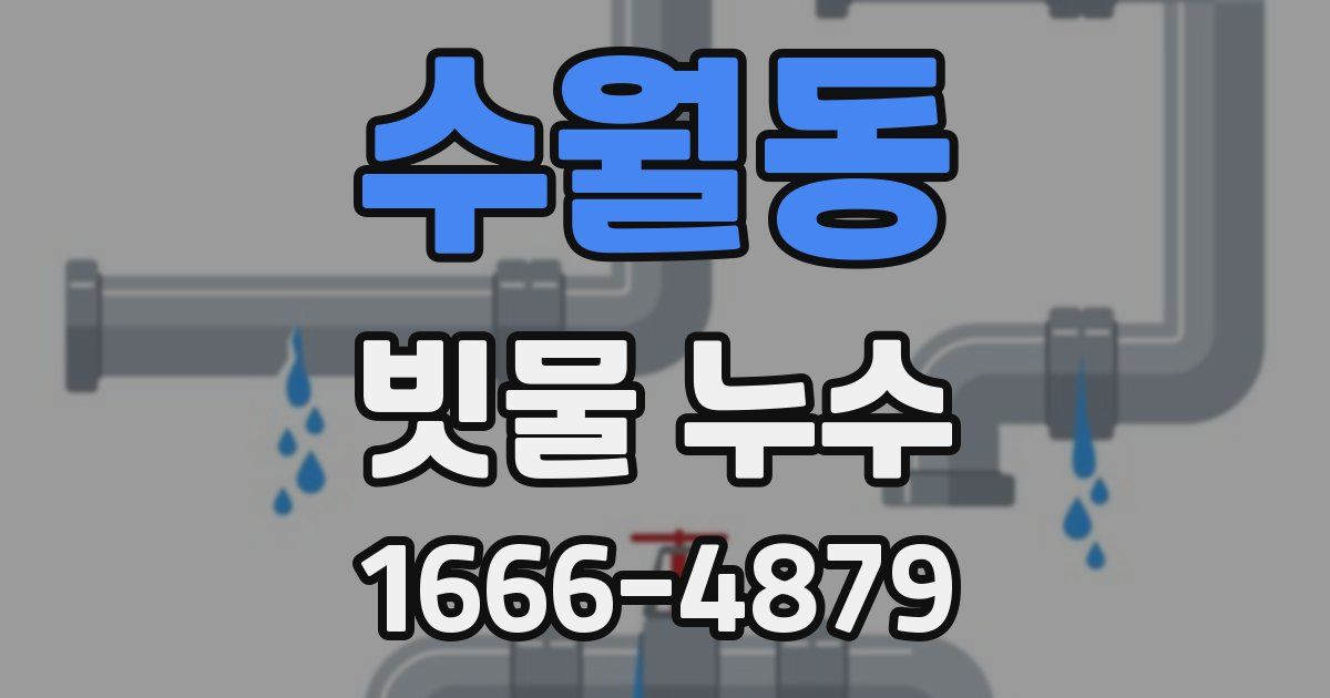 수월동 빗물 누수