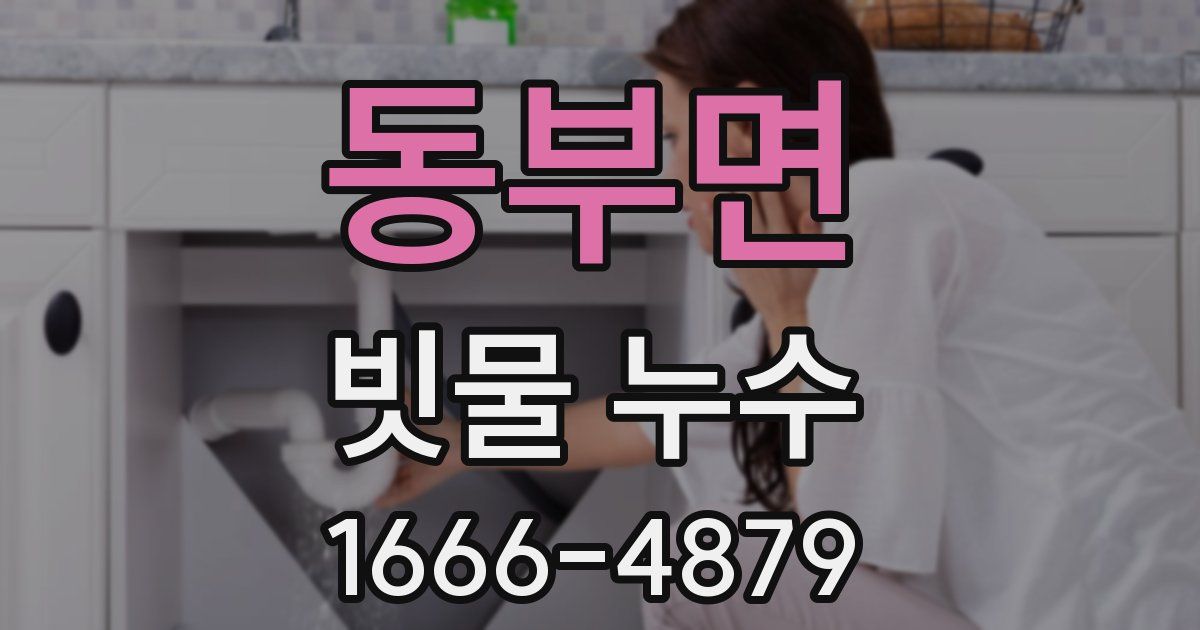 동부면 빗물 누수