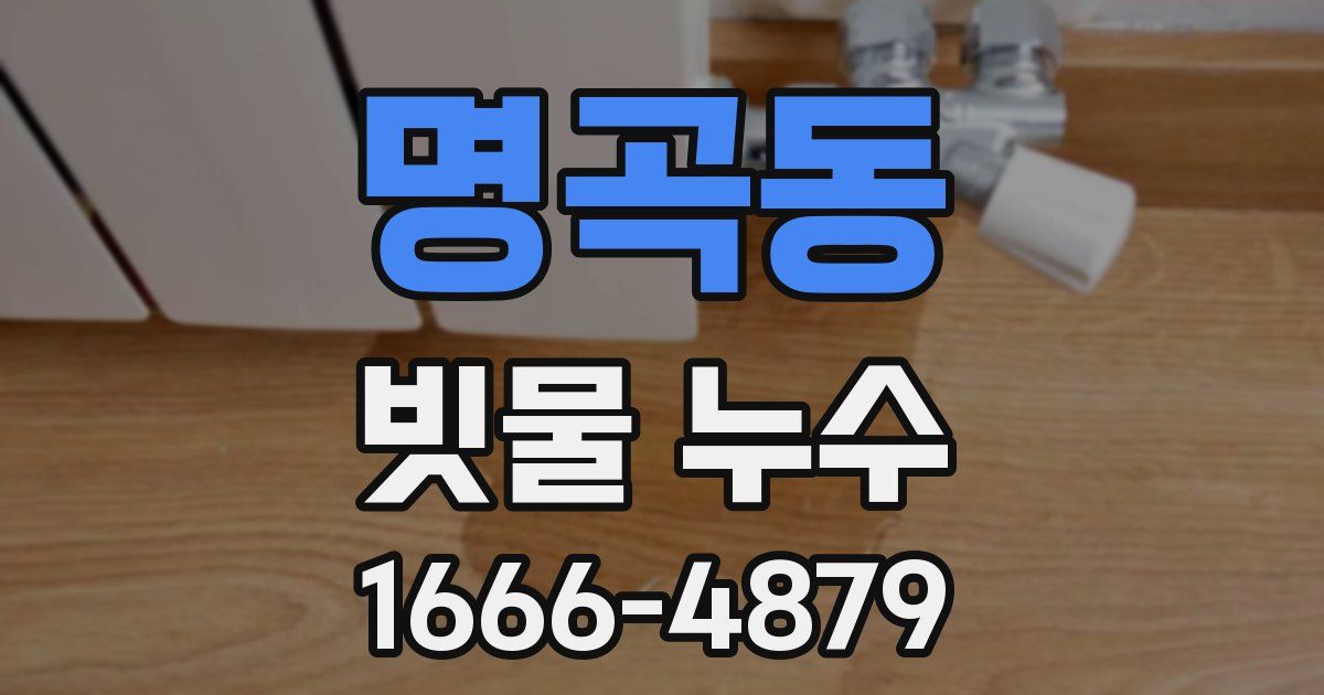 명곡동 빗물 누수