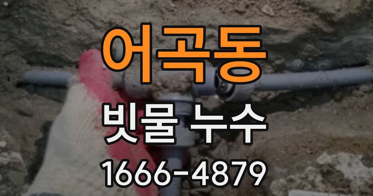 어곡동 빗물 누수