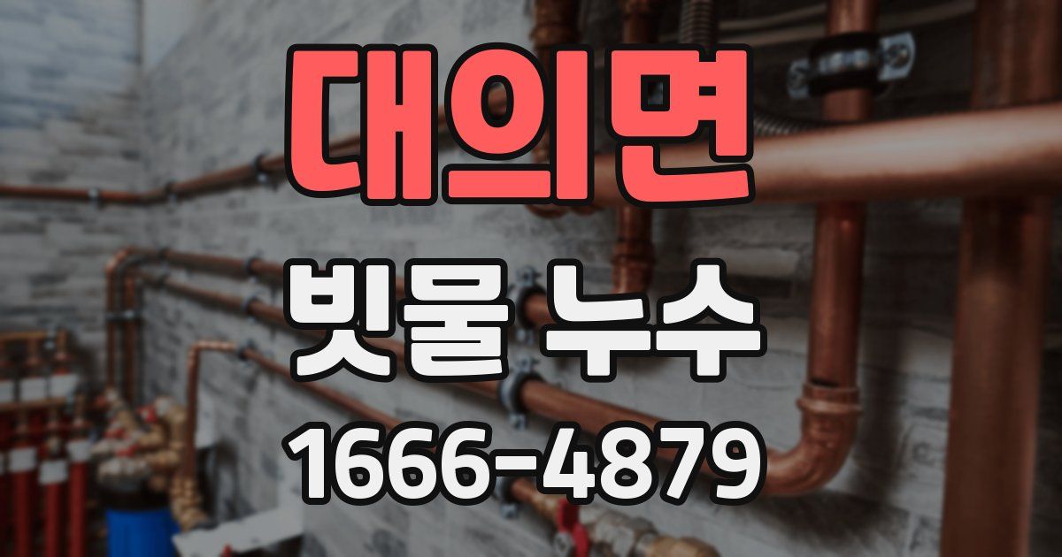 대의면 빗물 누수