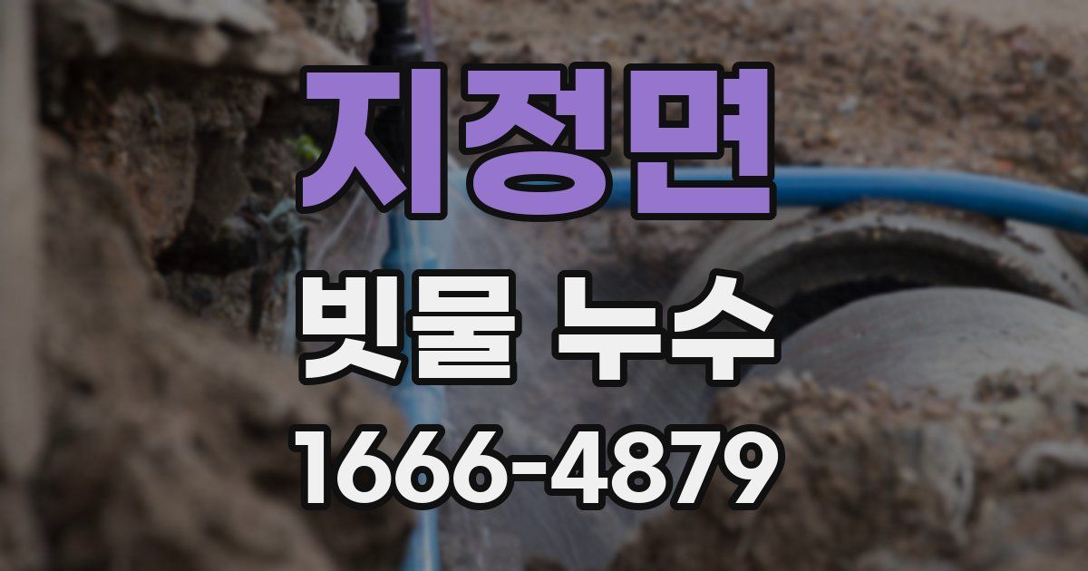 지정면 빗물 누수