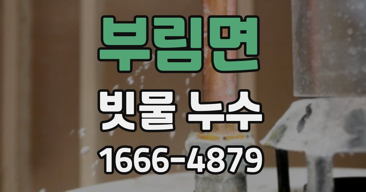 부림면 빗물 누수