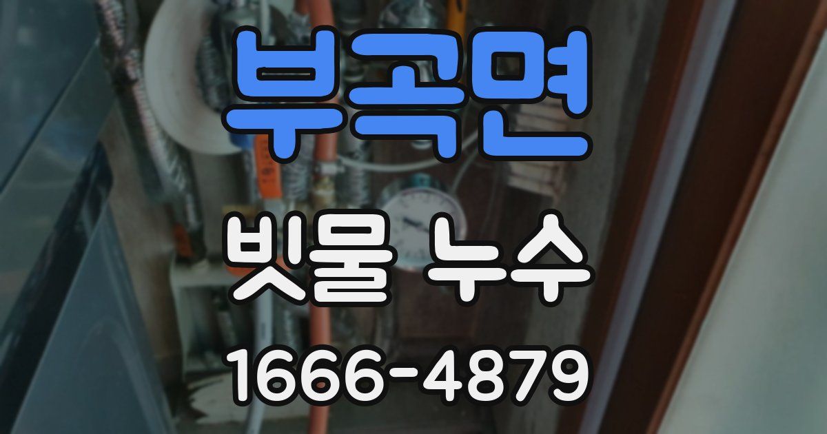 부곡면 빗물 누수