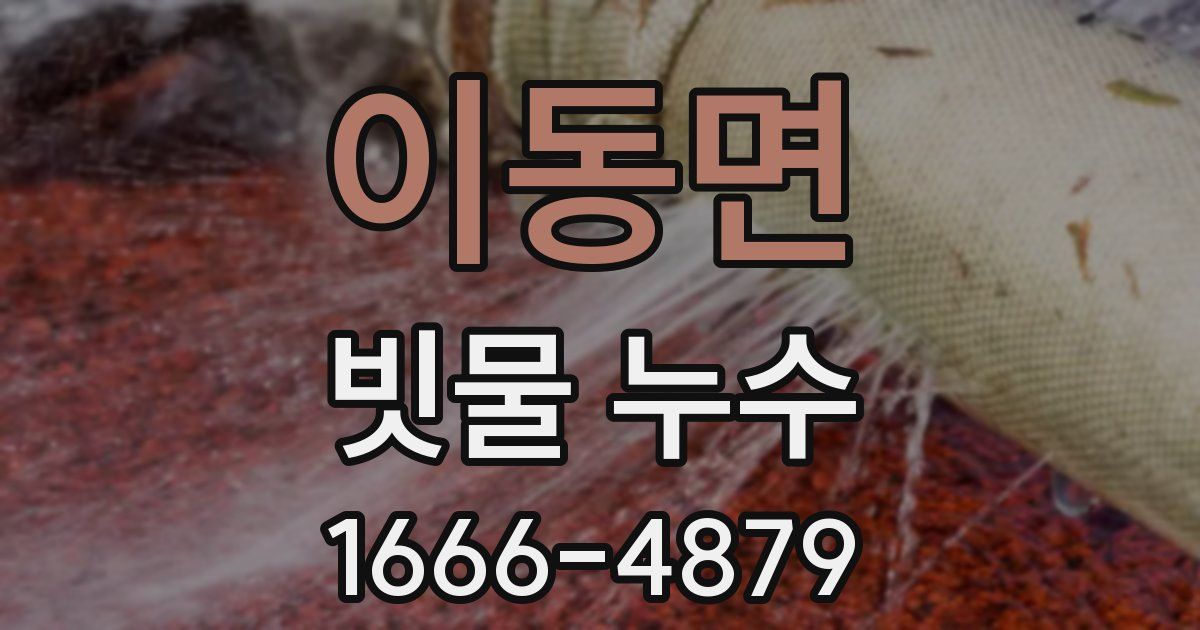 이동면 빗물 누수