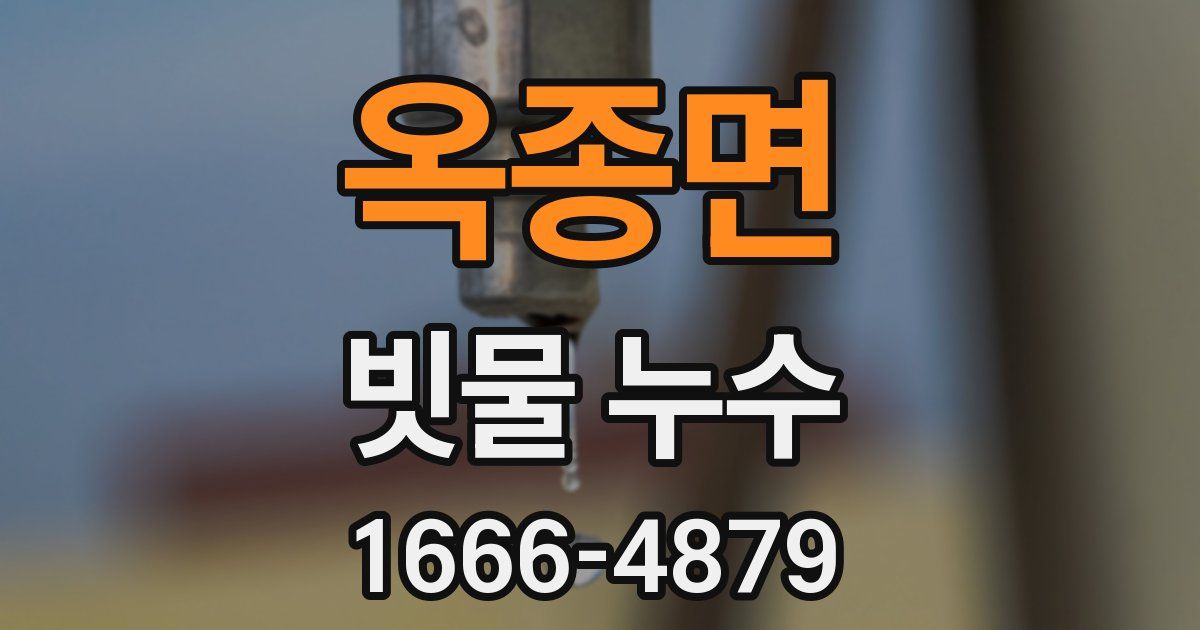 옥종면 빗물 누수