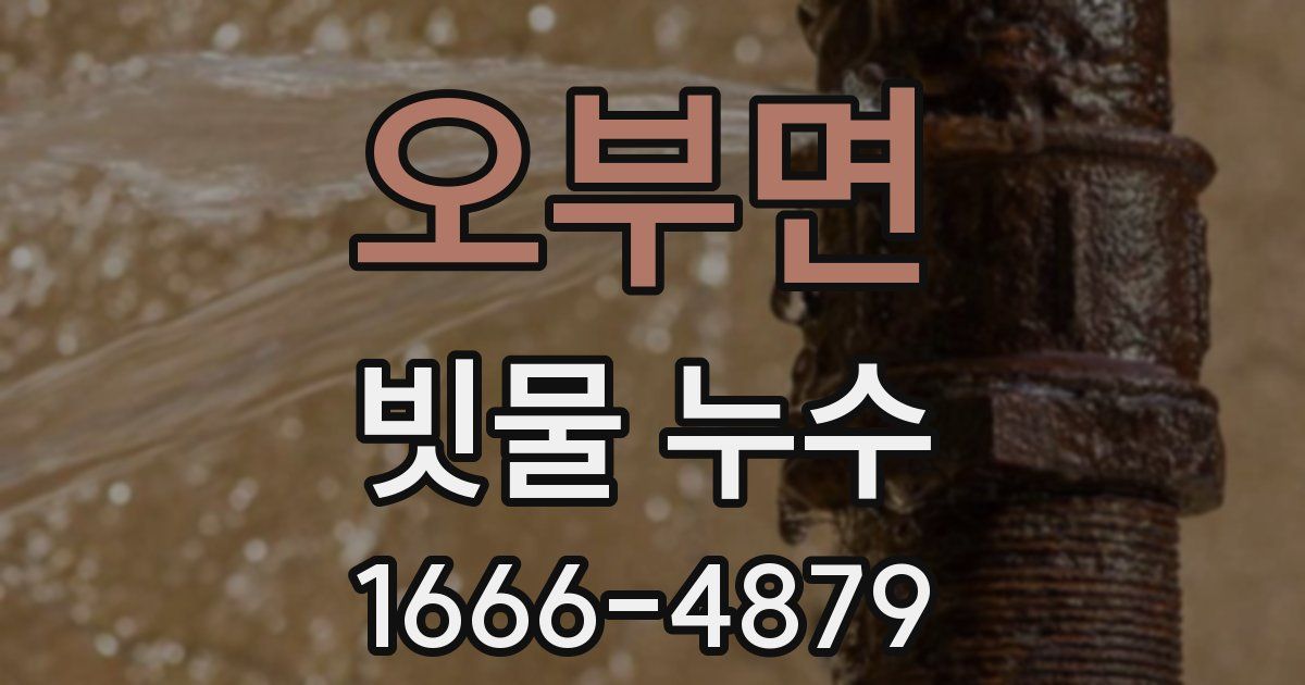 오부면 빗물 누수