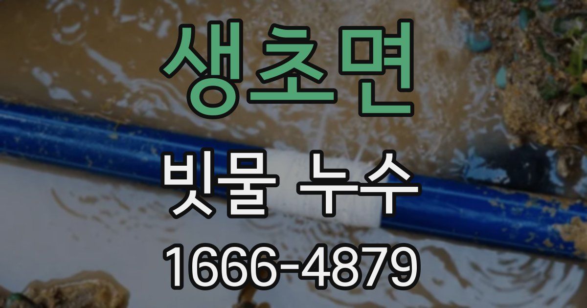 생초면 빗물 누수