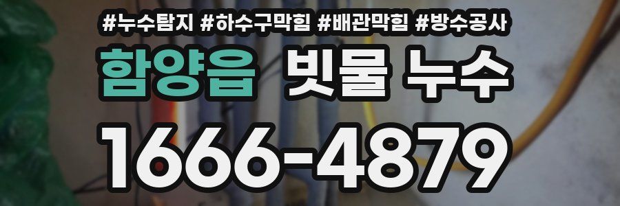 함양읍 빗물 누수