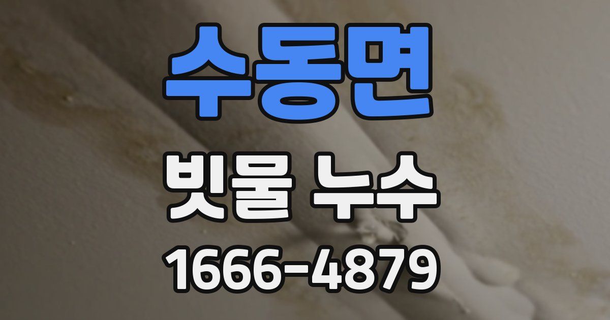 수동면 빗물 누수