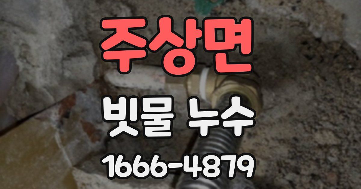 주상면 빗물 누수
