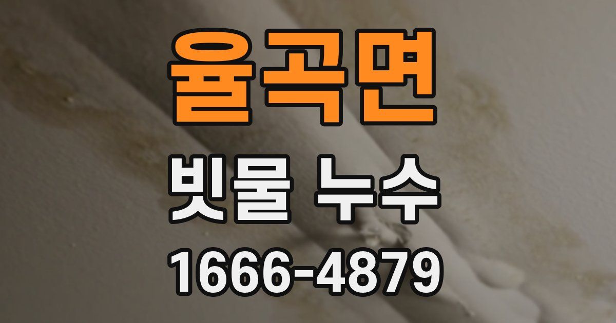 율곡면 빗물 누수
