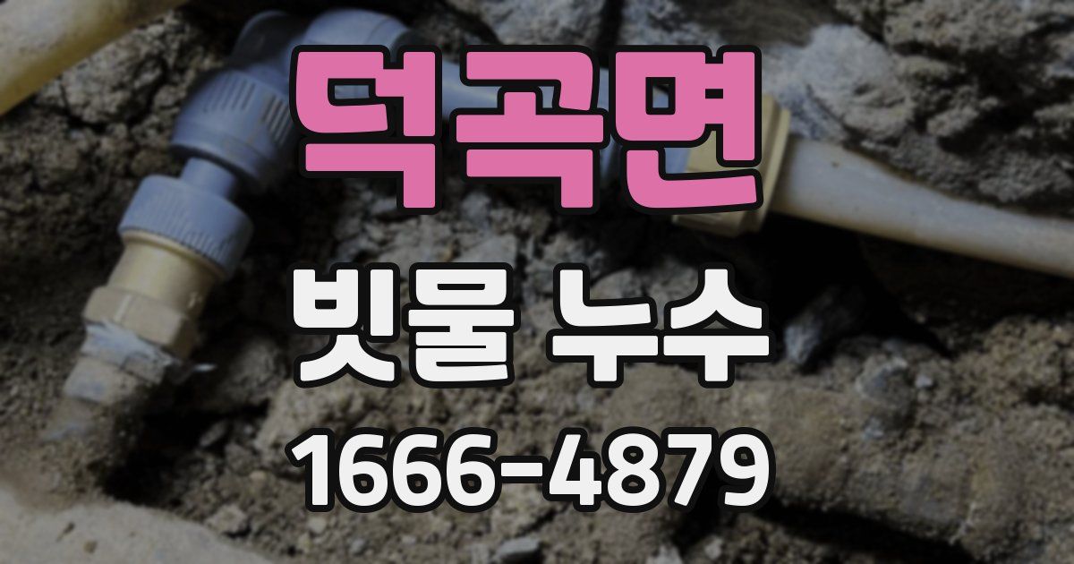 덕곡면 빗물 누수
