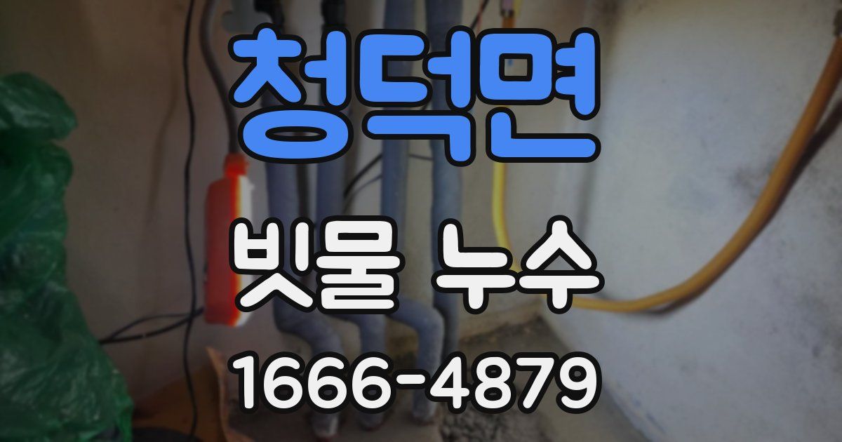 청덕면 빗물 누수