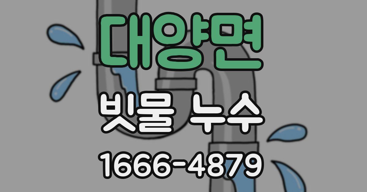 대양면 빗물 누수
