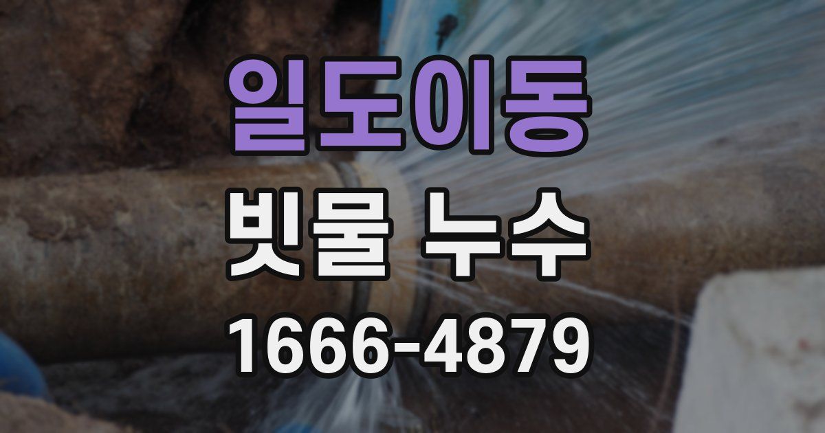 일도이동 빗물 누수