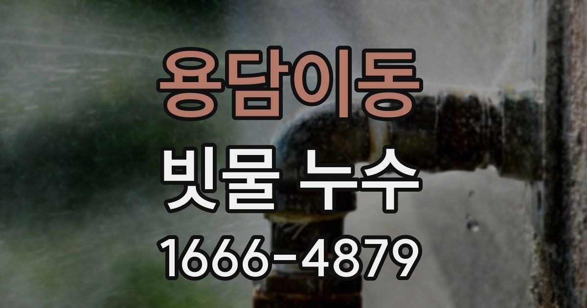 용담이동 빗물 누수