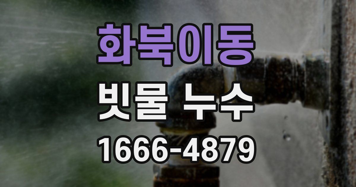 화북이동 빗물 누수