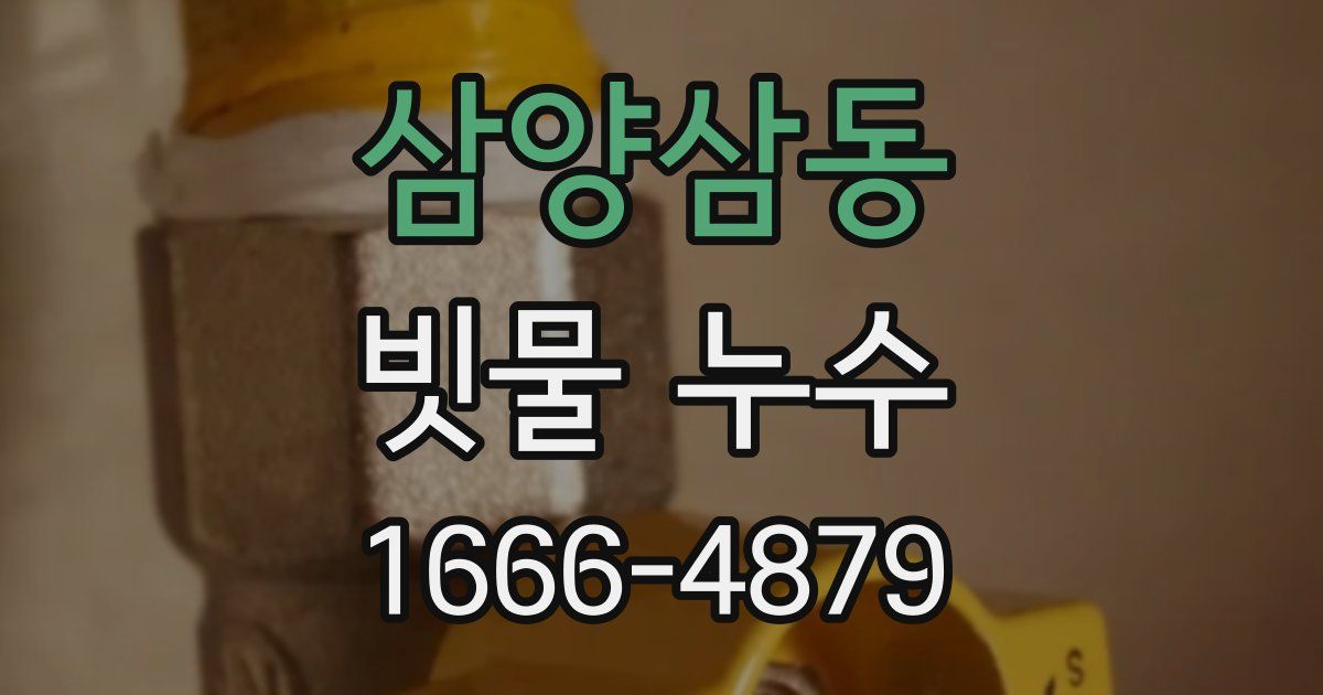 삼양삼동 빗물 누수