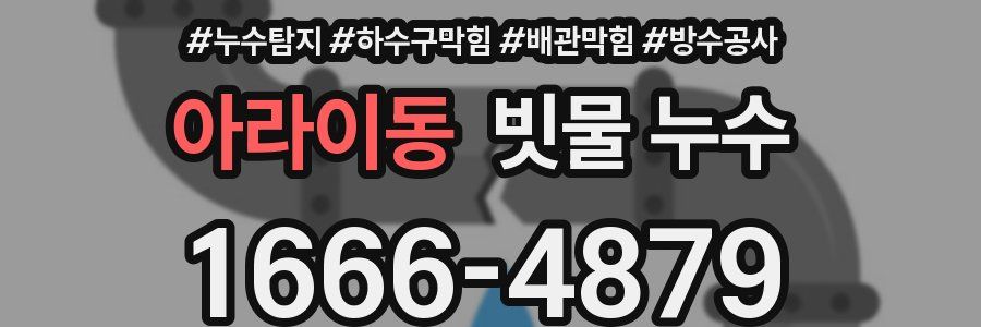아라이동 빗물 누수
